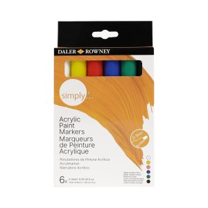 MARCADOR ACRILICO DALER ROWNEY 6 COLORES PRIMARIOS
