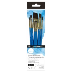PINCELES 5 UN PARA ACUARELA SIMPLY DALER ROWNEY