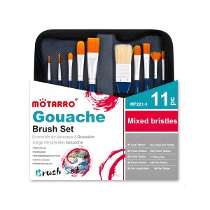 SET 10 PINCELES MOTARRO ESTUCHE GOUACHE