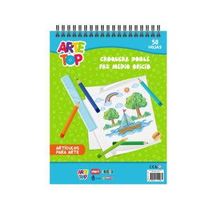 CROQUERA MEDIO OFICIO 50 HOJAS DOBLE FAZ 140GR ARTETOP