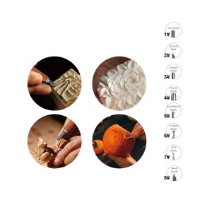 GUBIAS PARA TALLAR 8 PIEZAS MOTARRO