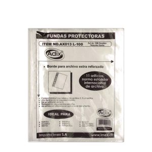 FUNDA CARTA TRANSPARENTE 100UN ADIX
