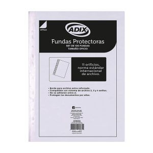 FUNDA OFICIO TRANSPARENTE 100UN ADIX