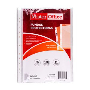 FUNDA OFICIO TRANSPARENTE 100UN MISTER OFFICE