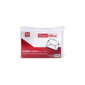 SOBRE VISITA BLANCO 80GR 50UN MISTER OFFICE